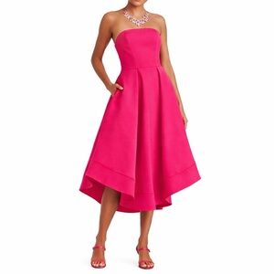 C/MEO Collective | Making Waves Strapless A-Line Fuchsia Pink Dress Size XS
